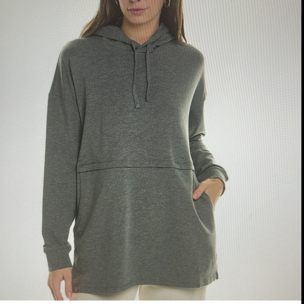 Barefoot Dreams Malibu Collection Luxe Anorak Sweatshirt Hoodie‎ Pocket Size S